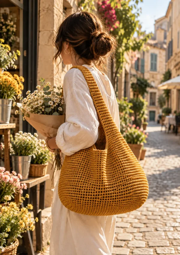 Patron Crochet Oversize Tote Bag au Crochet PDF | Sac à Main Crochet Débutant