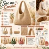 Patron Crochet Oversize Tote Bag au Crochet PDF | Sac à Main Crochet Débutant