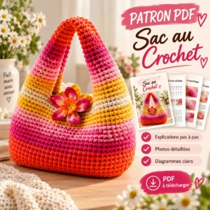 Patron Crochet Sac Coloré PDF | Tutoriel Crochet Débutant