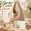 Patron Crochet Oversize Tote Bag au Crochet PDF | Sac à Main Crochet Débutant