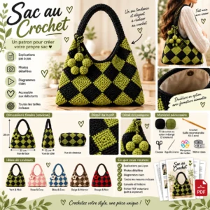 ChatGPT Image Sep 24, 2026, 05_11_45 PM_result Patron Crochet Sac à Main Damier | Sac au Crochet PDF