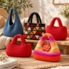 Colorful Crochet Bags in a Cozy Boho Display 5 Patrons de Sacs au Crochet PDF – Pack de 5 Modèles de Sacs