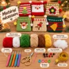 Matériel pour créer des pochettes de Noël Patron Sacs de Noël au Crochet PDF – 6 Modèles Festifs